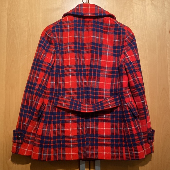 J. Crew Hamilton Plaid Peacoat Size 6 - Picture 5 of 15